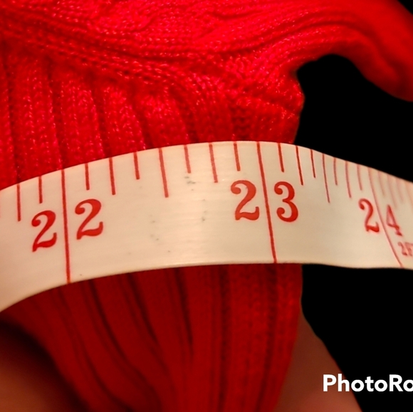 Dress RED HOT sweater dress long sleeved with ruffles at wrists size xl - Picture 7 of 7